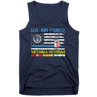 Us Airvietnam Veteran Usaf Veteran Flag Vintage Tank Top