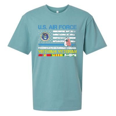 Us Airvietnam Veteran Usaf Veteran Flag Vintage Sueded Cloud Jersey T-Shirt