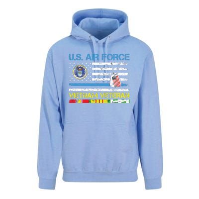 Us Airvietnam Veteran Usaf Veteran Flag Vintage Unisex Surf Hoodie