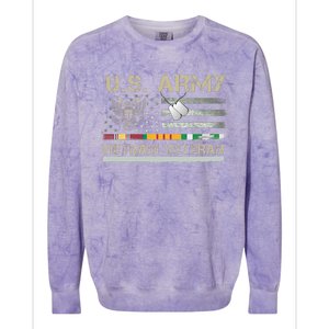 U.S A.R.M.Y Vietnam Veteran Usa Flag Colorblast Crewneck Sweatshirt