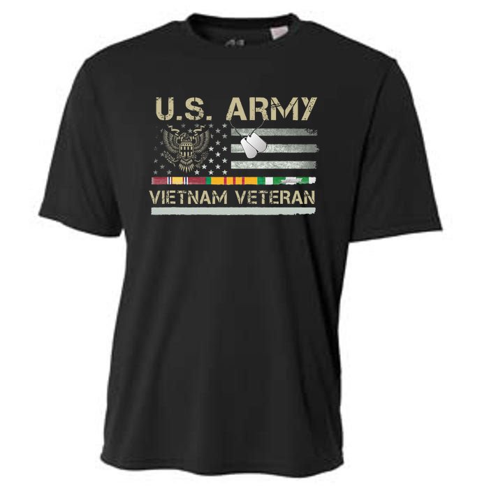 U.S A.R.M.Y Vietnam Veteran Usa Flag Cooling Performance Crew T-Shirt