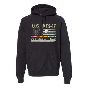 U.S A.R.M.Y Vietnam Veteran Usa Flag Premium Hoodie