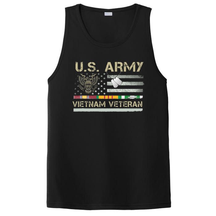 U.S A.R.M.Y Vietnam Veteran Usa Flag PosiCharge Competitor Tank