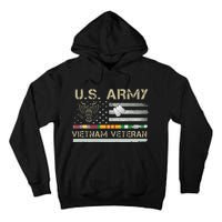 U.S A.R.M.Y Vietnam Veteran Usa Flag Tall Hoodie