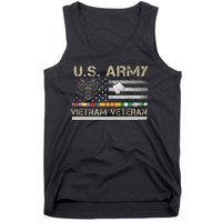 U.S A.R.M.Y Vietnam Veteran Usa Flag Tank Top