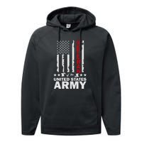 US Army Veteran Gift Performance Fleece Hoodie