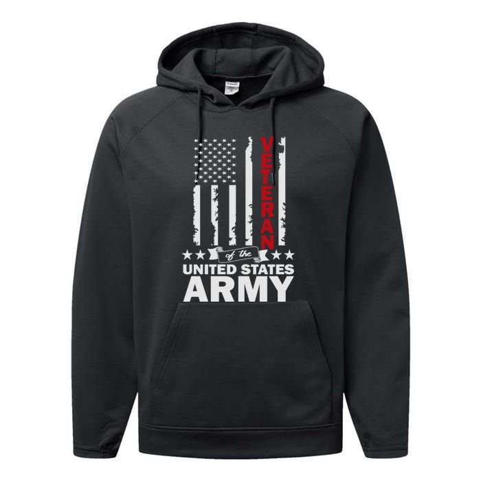 US Army Veteran Gift Performance Fleece Hoodie