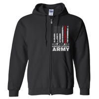 US Army Veteran Gift Full Zip Hoodie