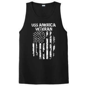 Uss America Veteran Funny Gift PosiCharge Competitor Tank