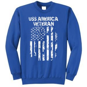 Uss America Veteran Funny Gift Tall Sweatshirt