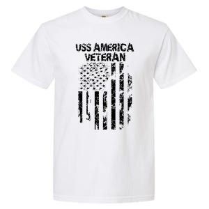 Uss America Veteran Funny Gift Garment-Dyed Heavyweight T-Shirt