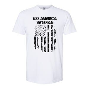 Uss America Veteran Funny Gift Softstyle CVC T-Shirt