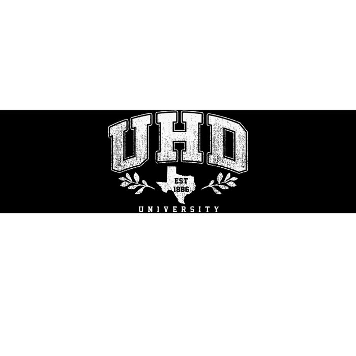 Uhd Arch Vintage College University Athletic Sports Bumper Sticker