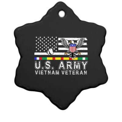 Us Army Vietnam Veteran Usa Flag Patriotic DD214 Ceramic Star Ornament