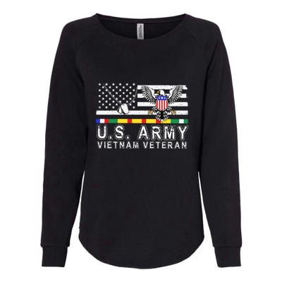 Us Army Vietnam Veteran Usa Flag Patriotic DD214 Womens California Wash Sweatshirt