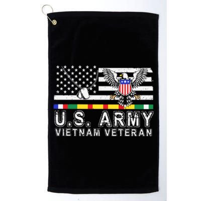 Us Army Vietnam Veteran Usa Flag Patriotic DD214 Platinum Collection Golf Towel