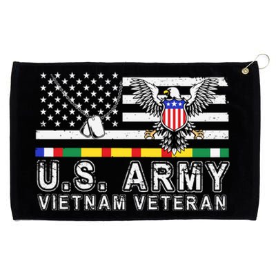 Us Army Vietnam Veteran Usa Flag Patriotic DD214 Grommeted Golf Towel