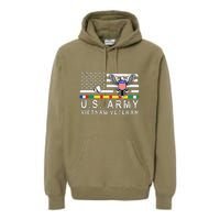 Us Army Vietnam Veteran Usa Flag Patriotic DD214 Premium Hoodie