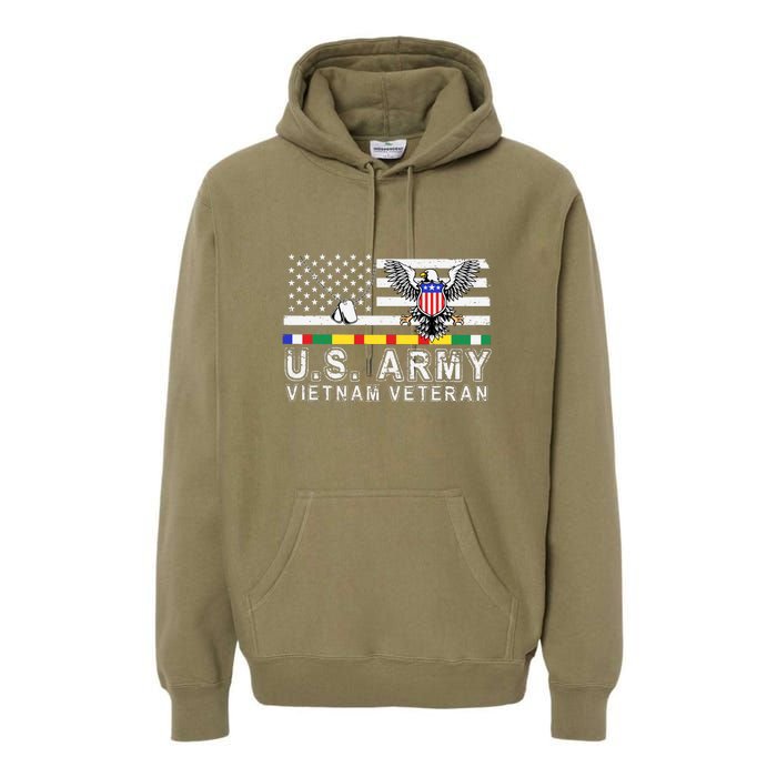 Us Army Vietnam Veteran Usa Flag Patriotic DD214 Premium Hoodie