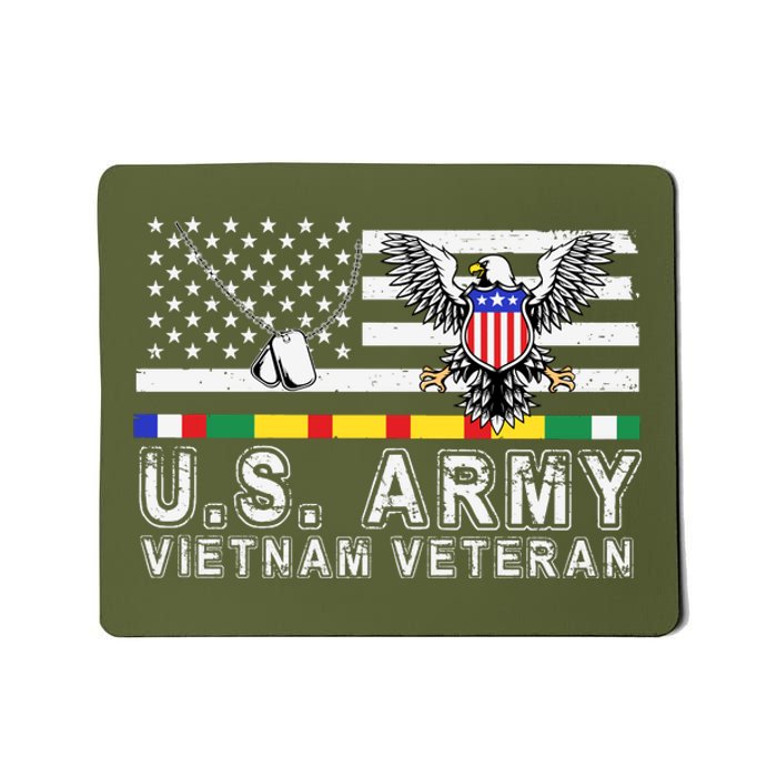 Us Army Vietnam Veteran Usa Flag Patriotic DD214 Mousepad