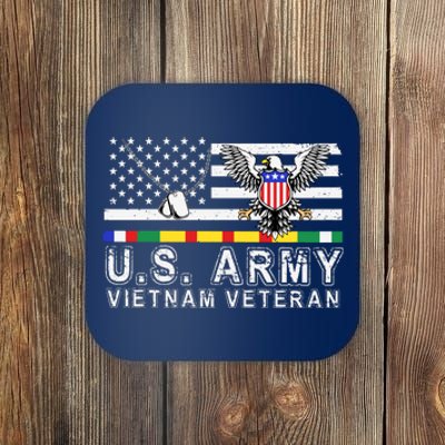 Us Army Vietnam Veteran Usa Flag Patriotic DD214 Coaster