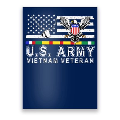 Us Army Vietnam Veteran Usa Flag Patriotic DD214 Poster