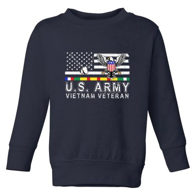 Us Army Vietnam Veteran Usa Flag Patriotic DD214 Toddler Sweatshirt