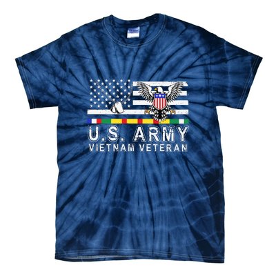 Us Army Vietnam Veteran Usa Flag Patriotic DD214 Tie-Dye T-Shirt