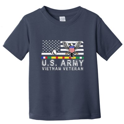 Us Army Vietnam Veteran Usa Flag Patriotic DD214 Toddler T-Shirt