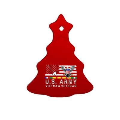 Us Army Vietnam Veteran Usa Flag Patriotic DD214 Ceramic Tree Ornament