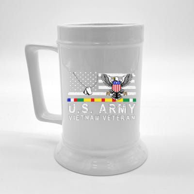 Us Army Vietnam Veteran Usa Flag Patriotic DD214 Beer Stein