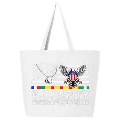 Us Army Vietnam Veteran Usa Flag Patriotic DD214 25L Jumbo Tote