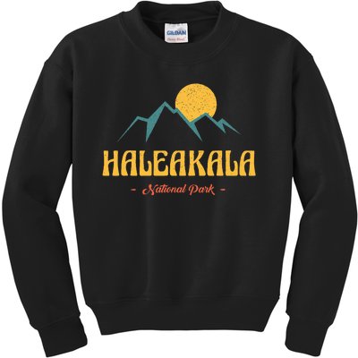 Us Adventure Vintage Haleakala National Park Souvenirs Kids Sweatshirt