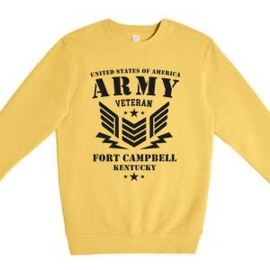 US Army Veteran Fort Campbell Kentucky Premium Crewneck Sweatshirt