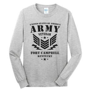 US Army Veteran Fort Campbell Kentucky Tall Long Sleeve T-Shirt