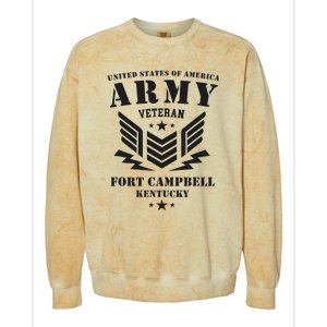 US Army Veteran Fort Campbell Kentucky Colorblast Crewneck Sweatshirt