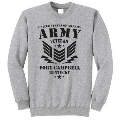 US Army Veteran Fort Campbell Kentucky Tall Sweatshirt