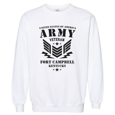 US Army Veteran Fort Campbell Kentucky Garment-Dyed Sweatshirt