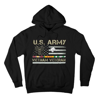 US Army Vietnam Veteran USA Flag Veteran Vietnam Army Hoodie