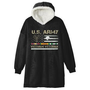 US Army Vietnam Veteran USA Flag Veteran Vietnam Army Hooded Wearable Blanket