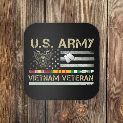 US Army Vietnam Veteran USA Flag Veteran Vietnam Army Coaster