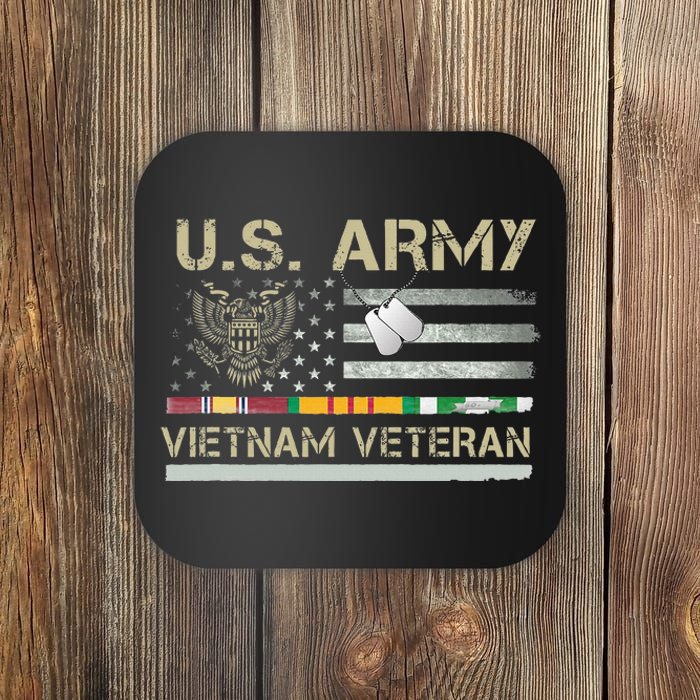 US Army Vietnam Veteran USA Flag Veteran Vietnam Army Coaster