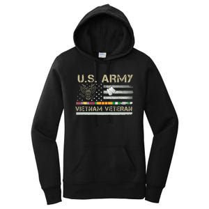 US Army Vietnam Veteran USA Flag Veteran Vietnam Army Women's Pullover Hoodie