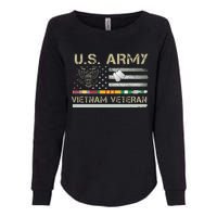 US Army Vietnam Veteran USA Flag Veteran Vietnam Army Womens California Wash Sweatshirt