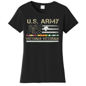 US Army Vietnam Veteran USA Flag Veteran Vietnam Army Women's T-Shirt