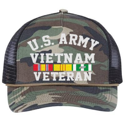 Us Army Vietnam Veteran Veteran's Day Gift Retro Rope Trucker Hat Cap