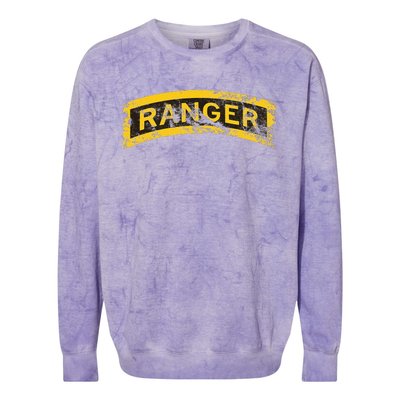 US Army Vintage Ranger Tab Colorblast Crewneck Sweatshirt