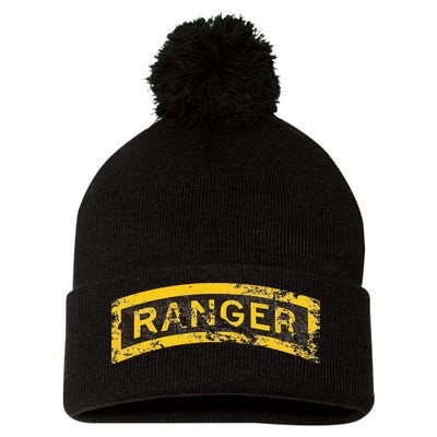Vintage Ranger Tab Pom Pom 12in Knit Beanie