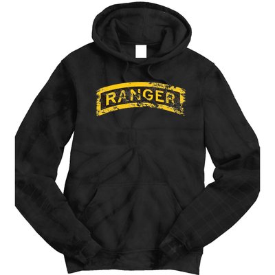 US Army Vintage Ranger Tab Tie Dye Hoodie