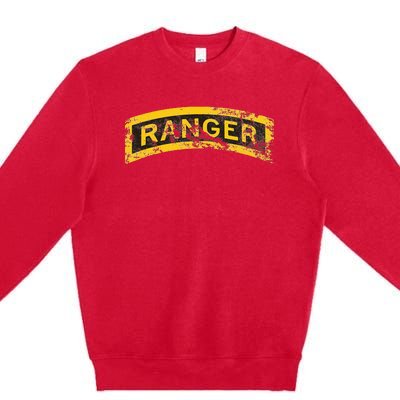 US Army Vintage Ranger Tab Premium Crewneck Sweatshirt